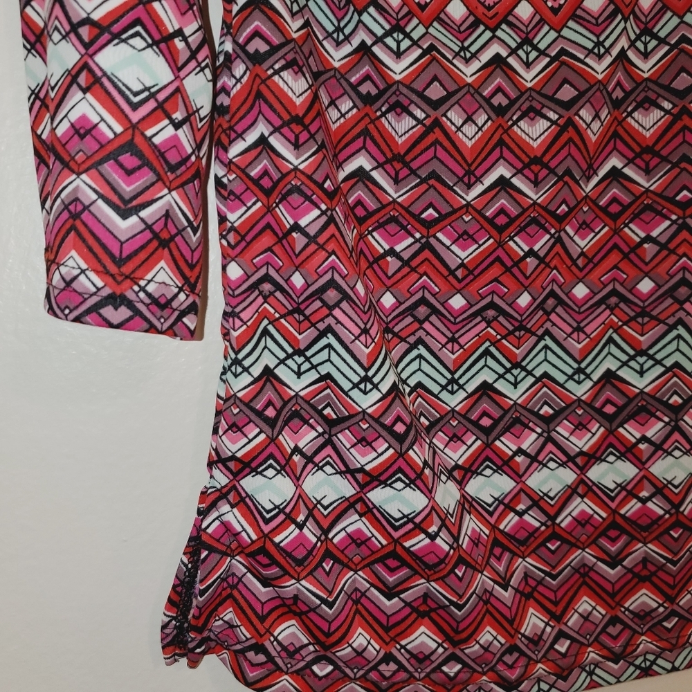 Uniti Casual Women's Stretch 3/4 Sleeve Multi Color Top 140 - Picture 3 of 7